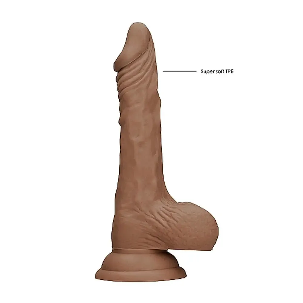 10-inch Shots Toys Flesh Brown Realistic Dildo with Suction Cup