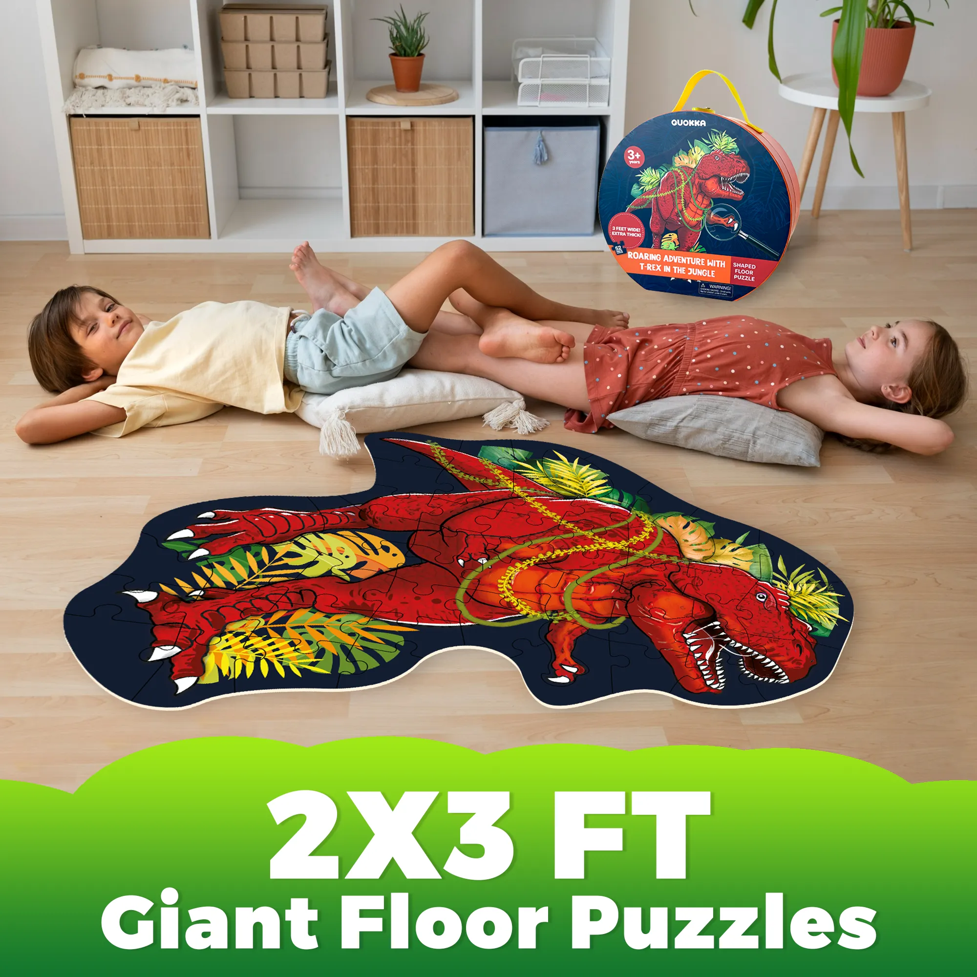 2x3 FT Shaped Giant Puzzles for Kids Ages 3-6 | T-Rex