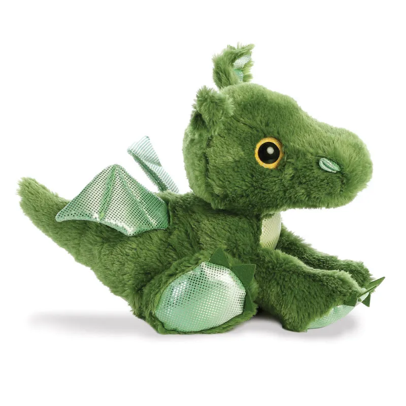 Aurora Sparkle Tales Roar Dragon Soft Toy Green 12In