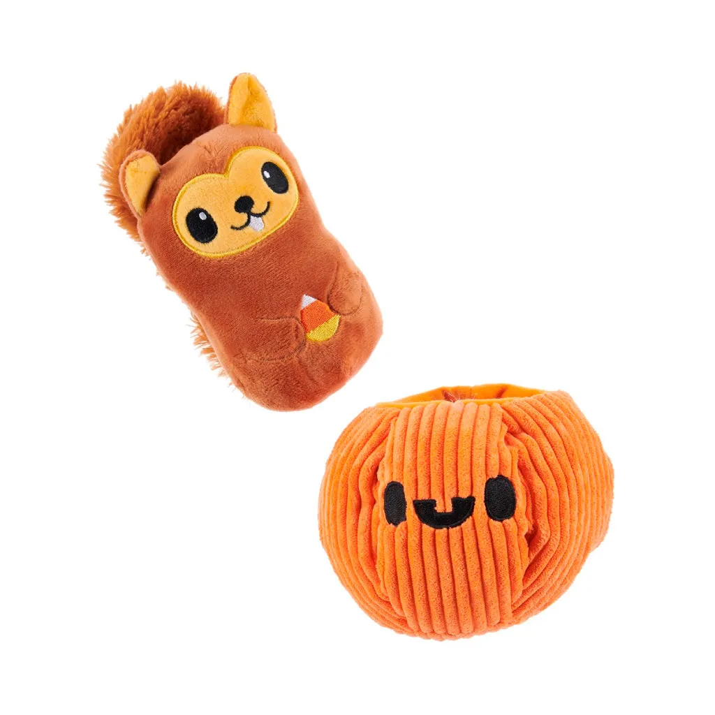 Bark Squirrel O' Lantern Plush Toy For Dogs (Small)