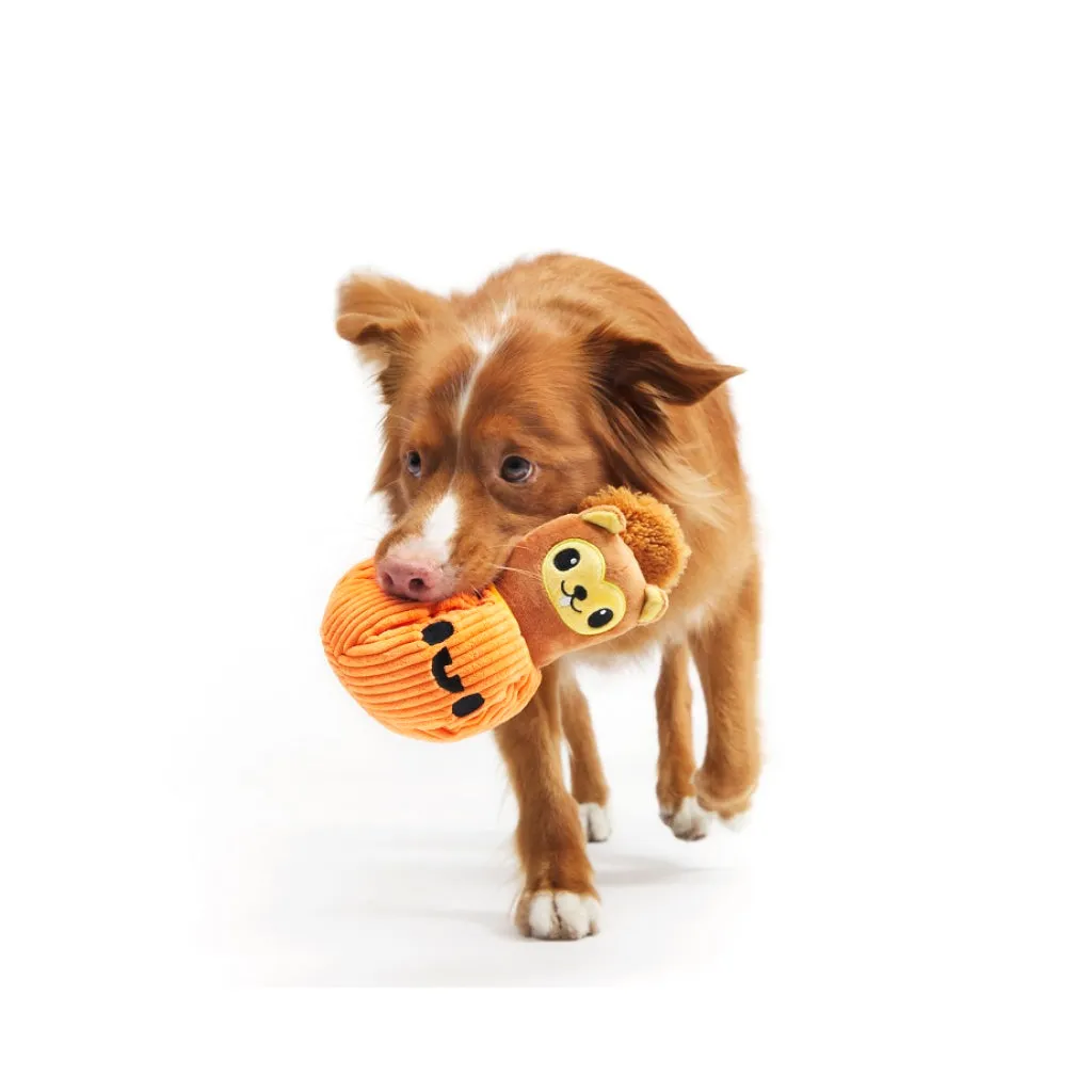 Bark Squirrel O' Lantern Plush Toy For Dogs (Small)