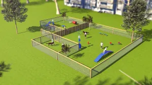 BarkPark by Ultrasite Small & Large Dog Park Combination Course