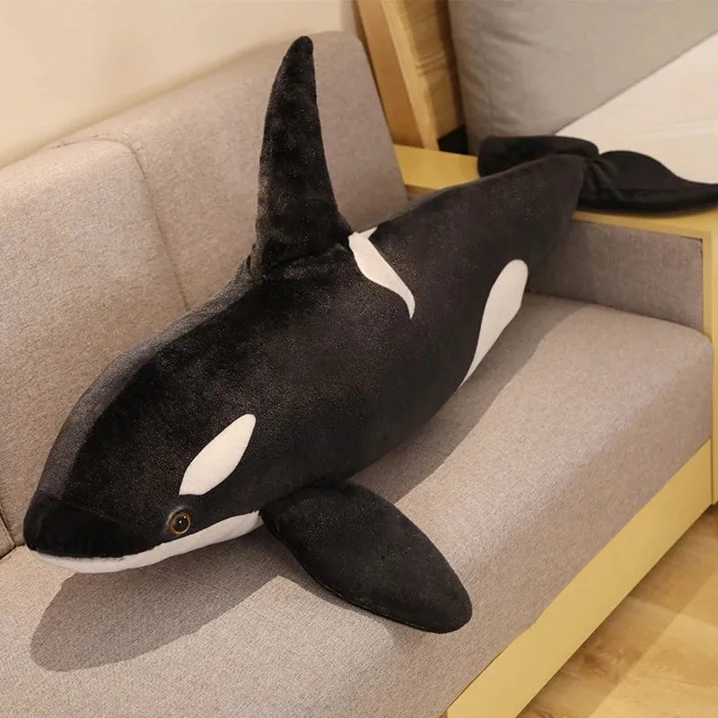 Big Orca Black Whale Plush Toy