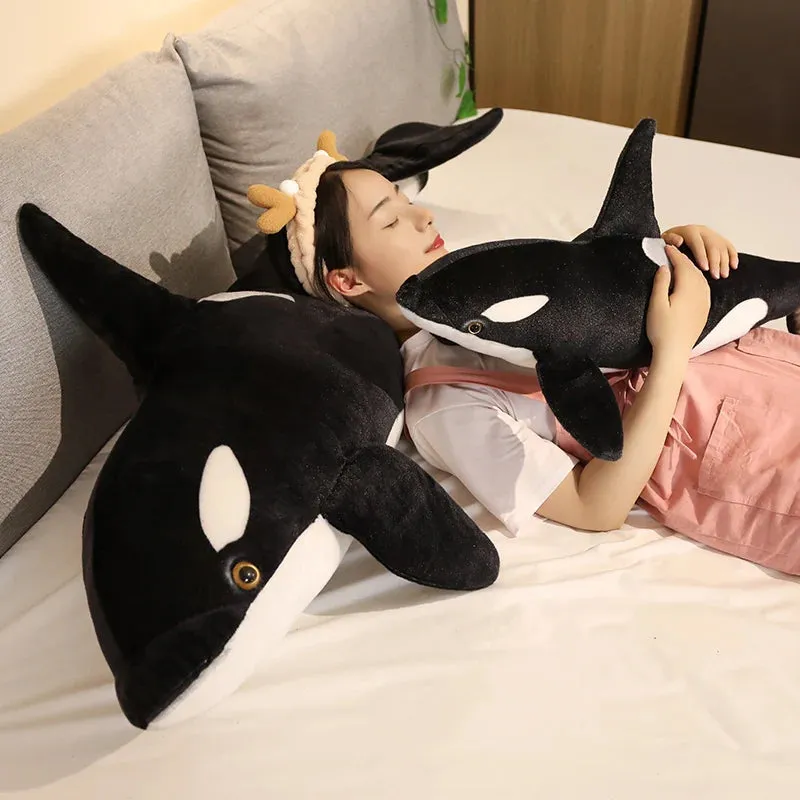 Big Orca Black Whale Plush Toy