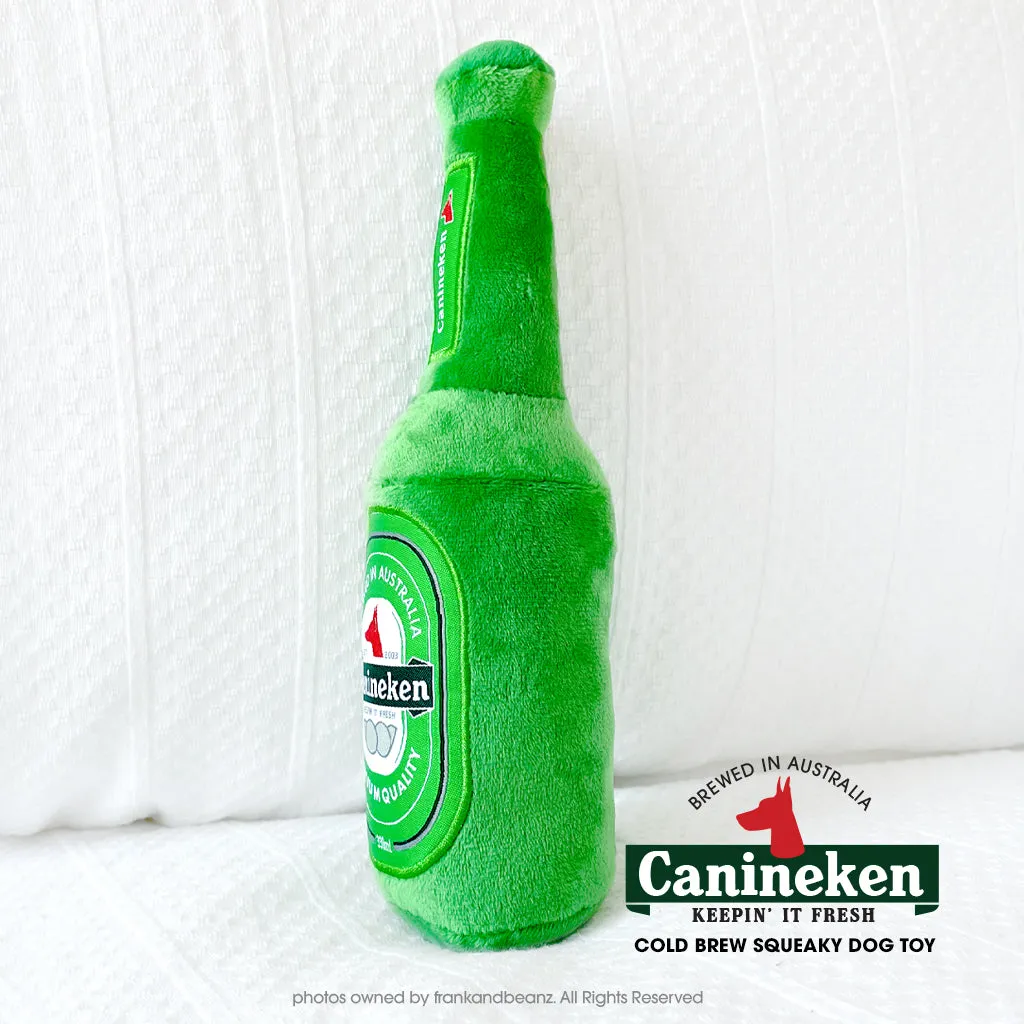 Canineken Beer Bottle Squeaky Plush Dog Toy