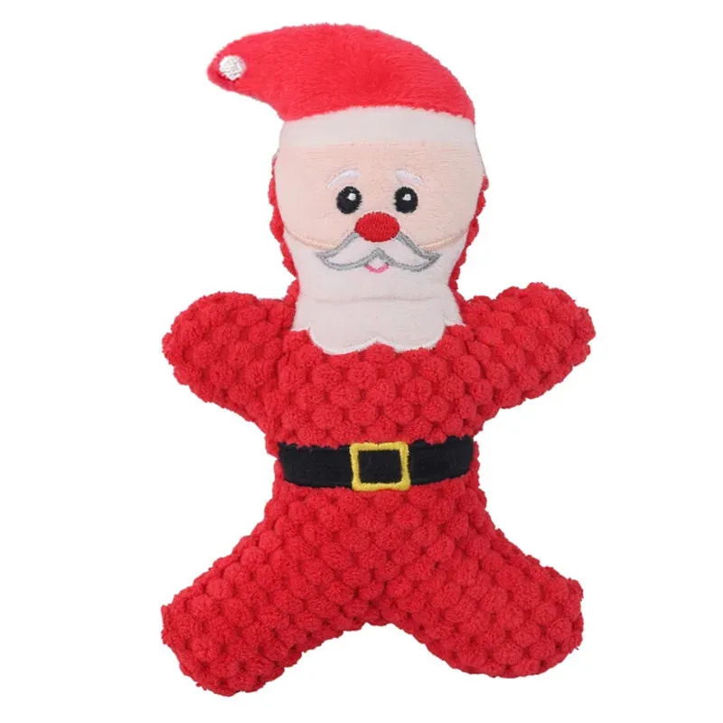 Christmas Themed Plush Dog Toys - Squeaky, Soft, and Fun