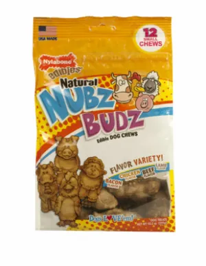 Dog Treats, Nubz Small Budz, 12-Pk.