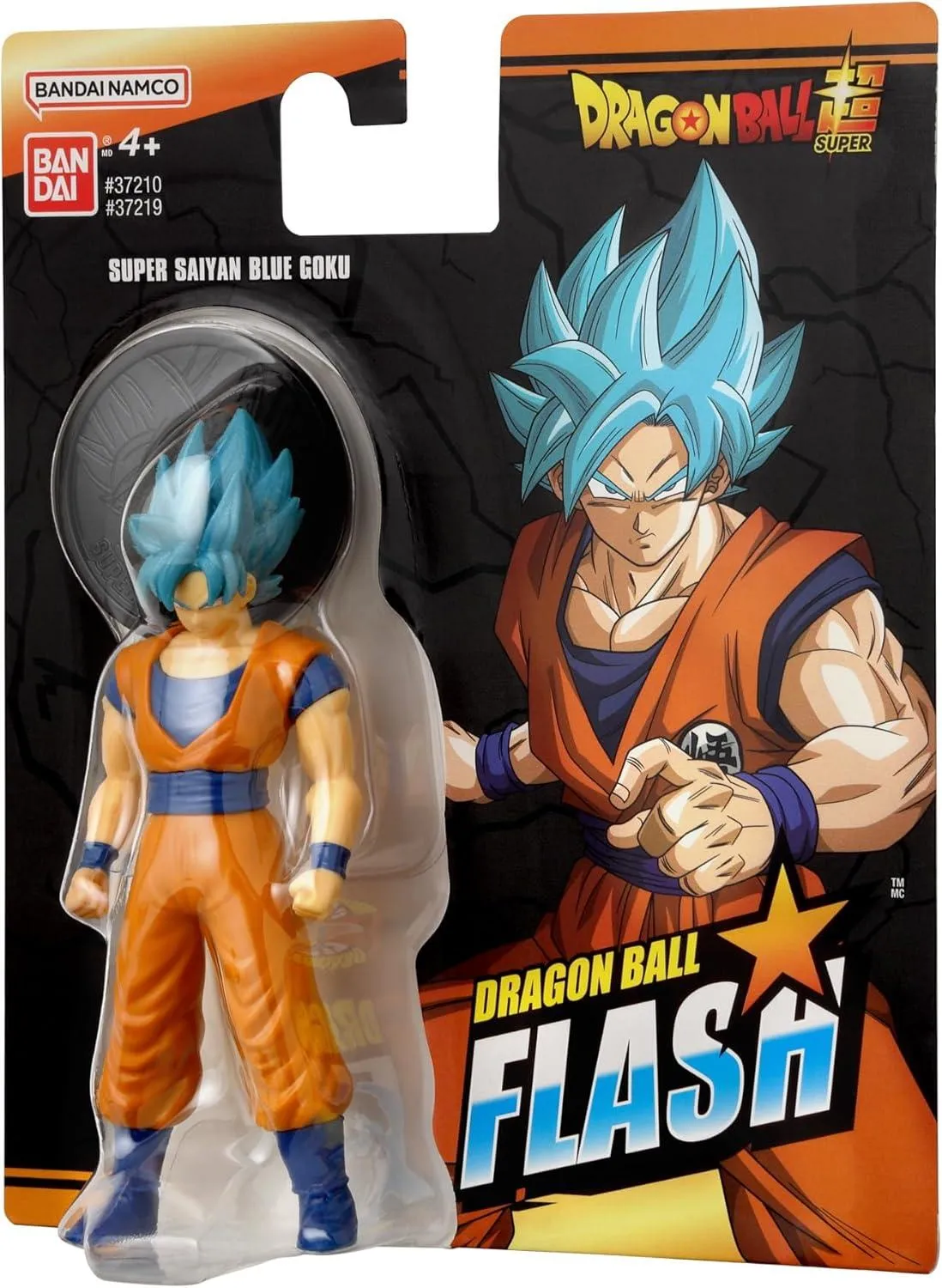 Dragon Ball Flash Series Super Saiyan Blue Goku Anime Figure | 4'' Tall