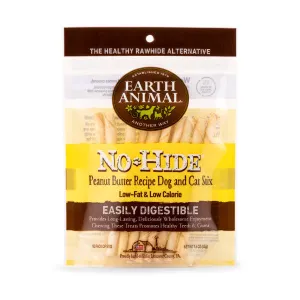 Earth Animal No-Hide Cage-Free Peanut Butter Natural Rawhide Alternative Dog Chews, 1.6-oz (10 pack)