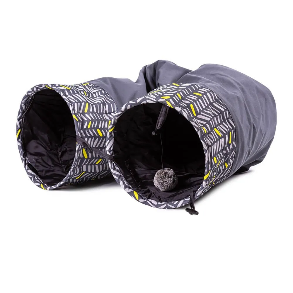 Foldable Crinkle Play Cat Tunnel with 2 Windows