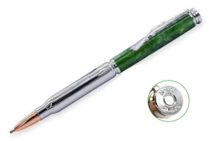 Full Cartridge Bullet Pen - .30 Cal - Twist - Rifle Clip - Chrome