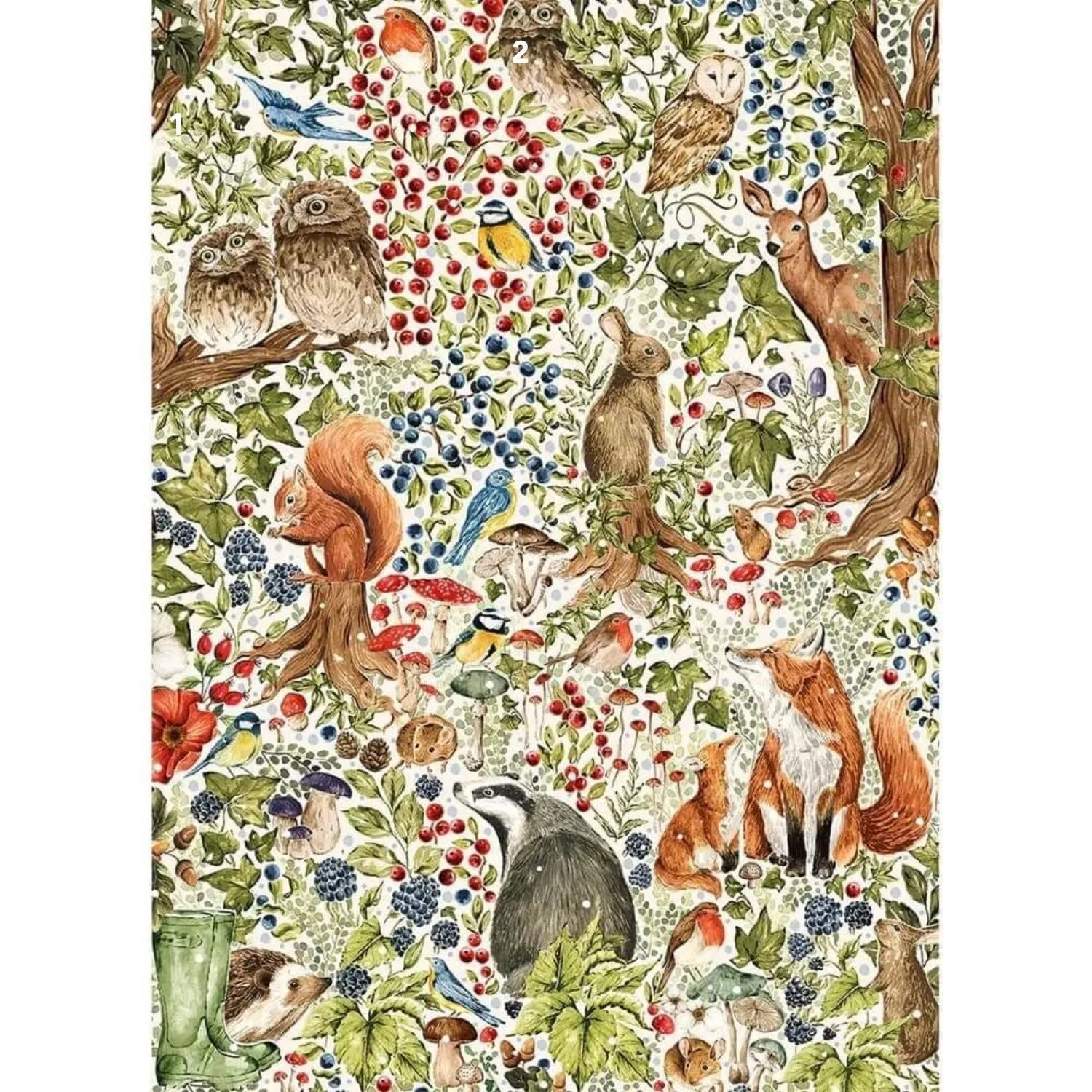 Gibson Games The Art File: Woodland Wildlife 1000 Piece Jigsaw Puzzle