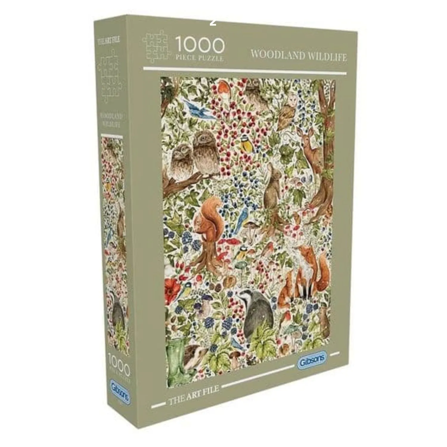 Gibson Games The Art File: Woodland Wildlife 1000 Piece Jigsaw Puzzle