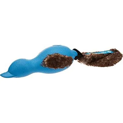 GiGwi - Duck 'Push To Mute' with Plush Tail - Dog Toy Blue