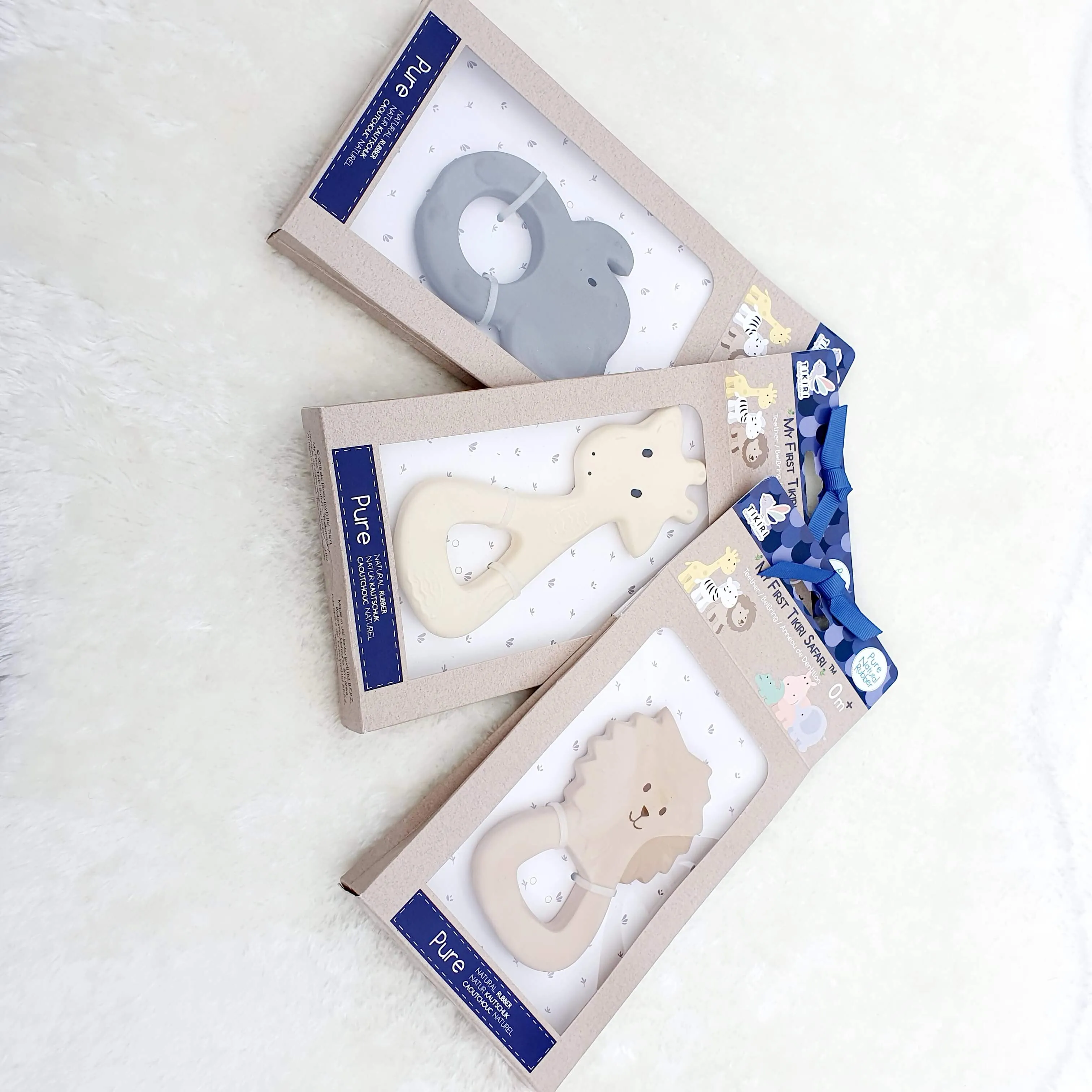 Giraffe Natural Rubber Teether Ring Gift Boxed