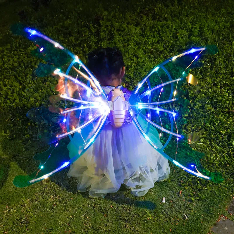 Girls Electrical Butterfly Wings With Lights and Automatic Flap