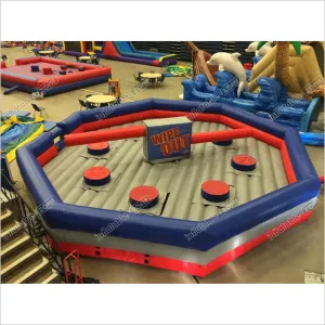 Interactive Inflatable Fun meltdown Challenge game For Ultimate Enjoyment Inflatable Wipeout Game With Mechanical