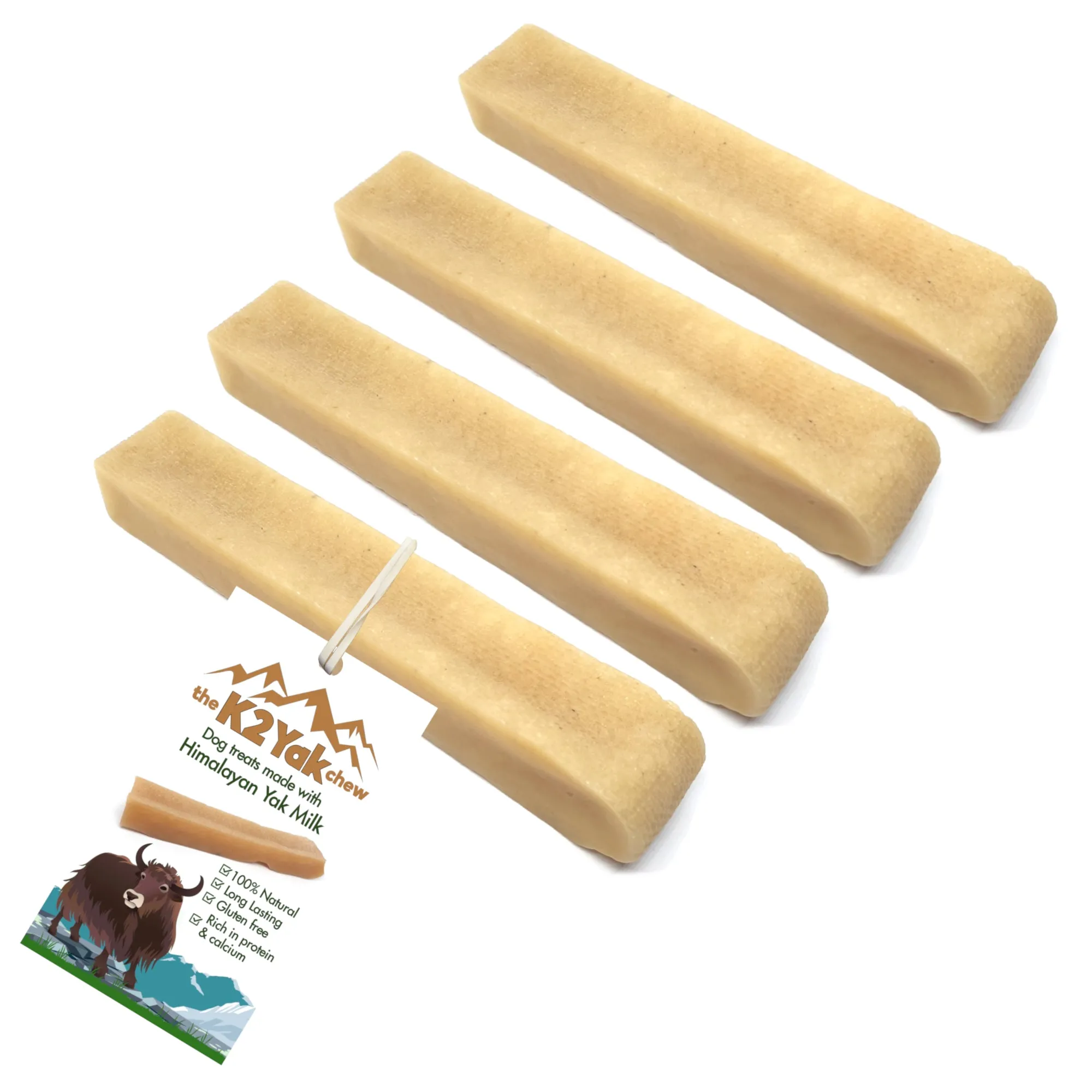 K2 Yak Chews Long Lasting Natural Dog Treats Medium