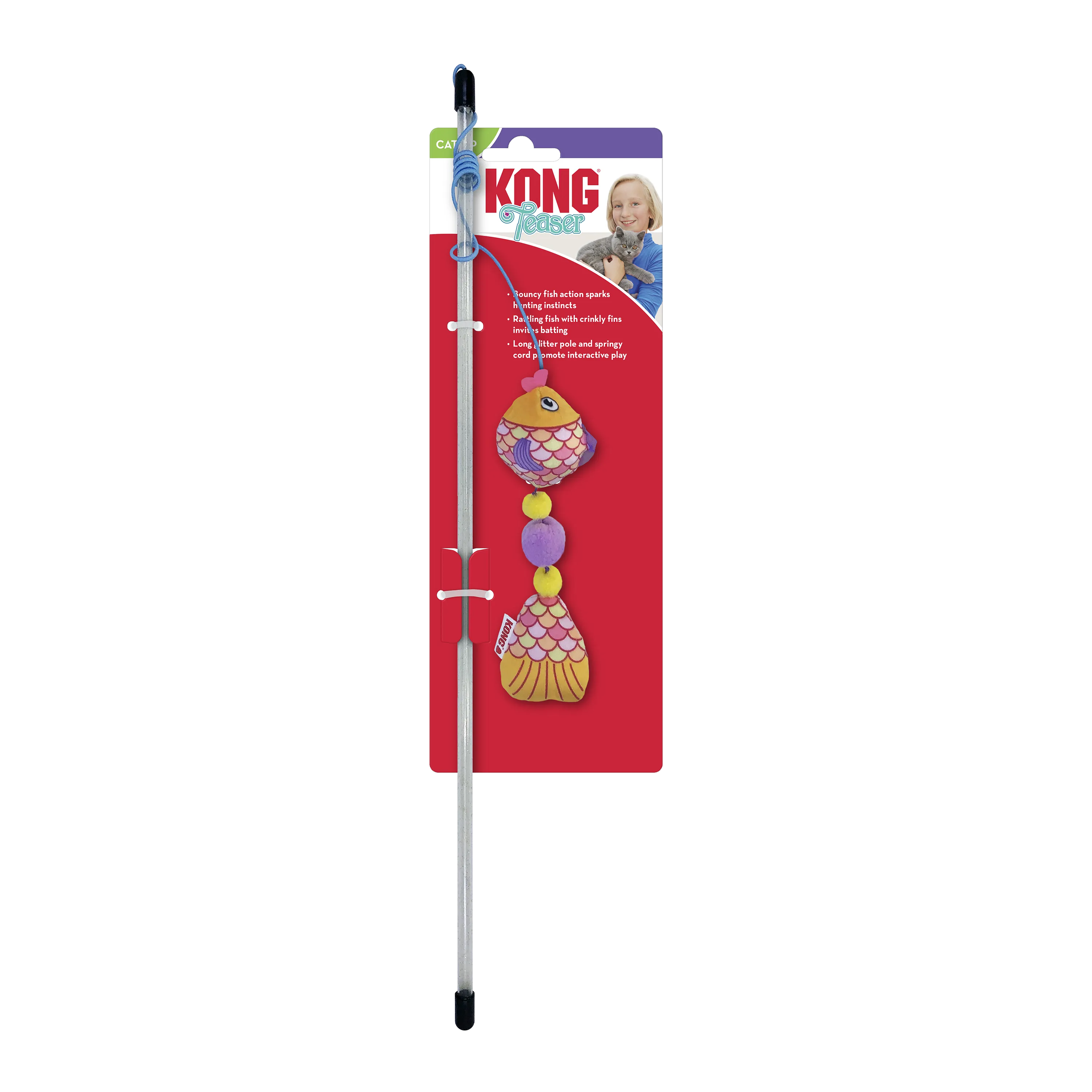 KONG Teaser Scrattles Fish Assorted