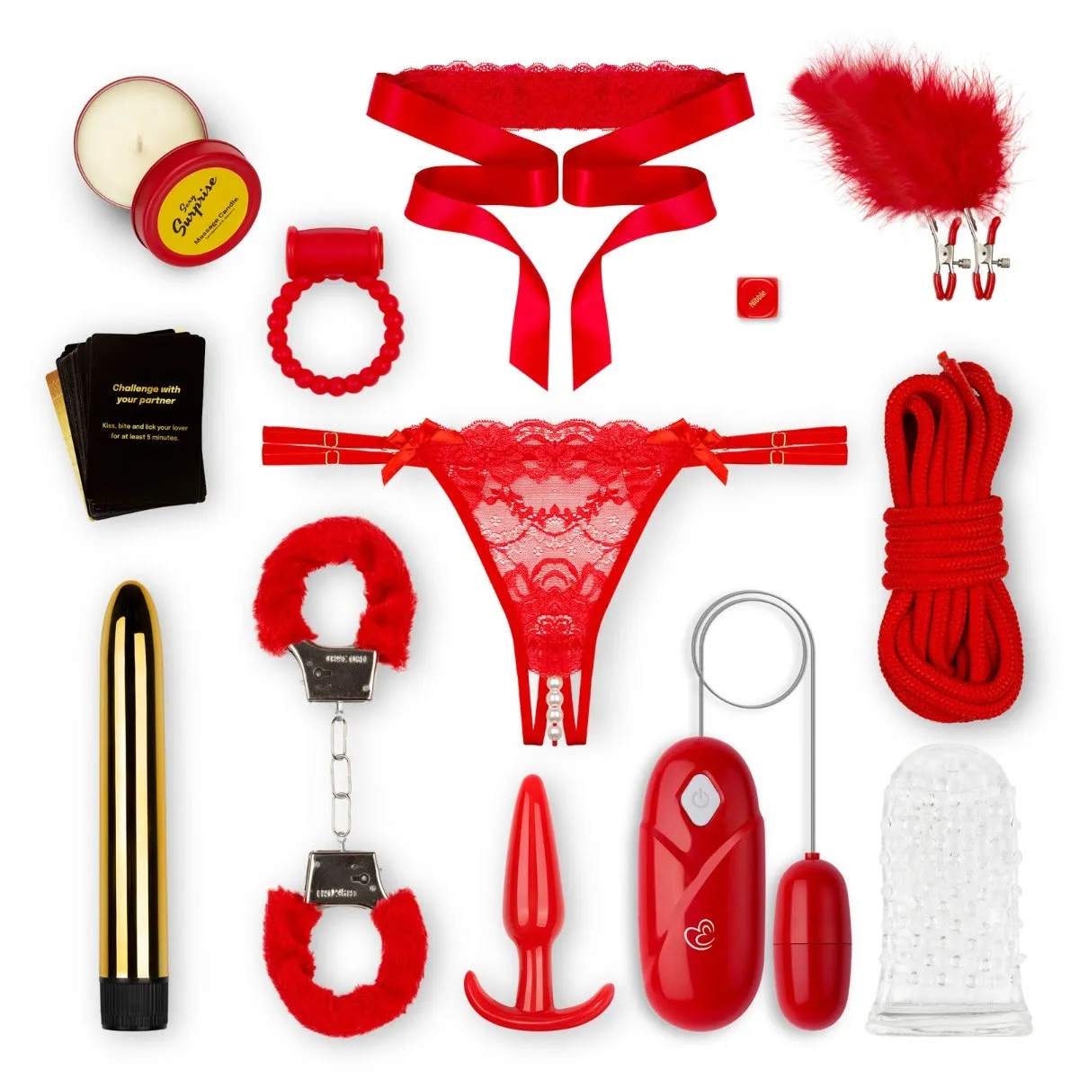 Loveboxxx Sexy Surprise Egg Sex Toy Kit Red