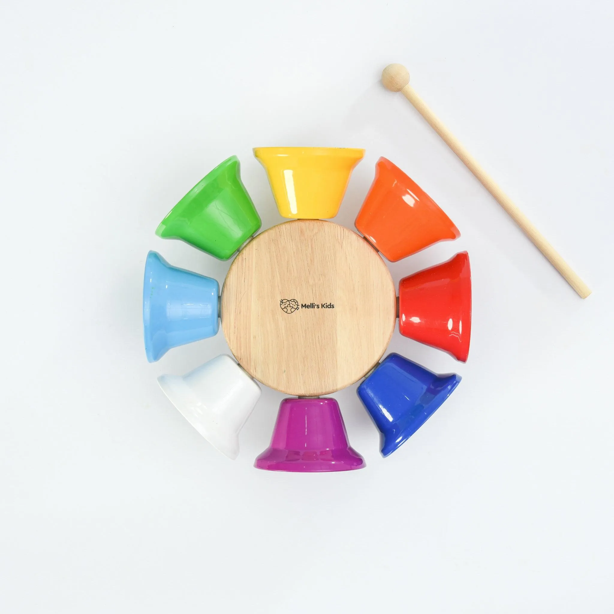 Melli's Kids Wooden Rainbow Spinning Bells