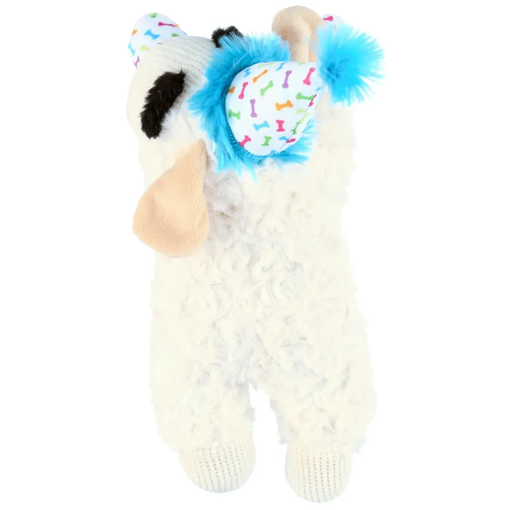 Multipet Lamb Chop with Birthday Hat Plush Dog Toy 10.5"