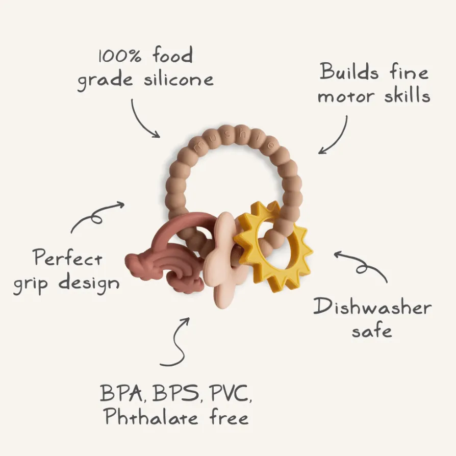 Mushie Teething Ring- Nature