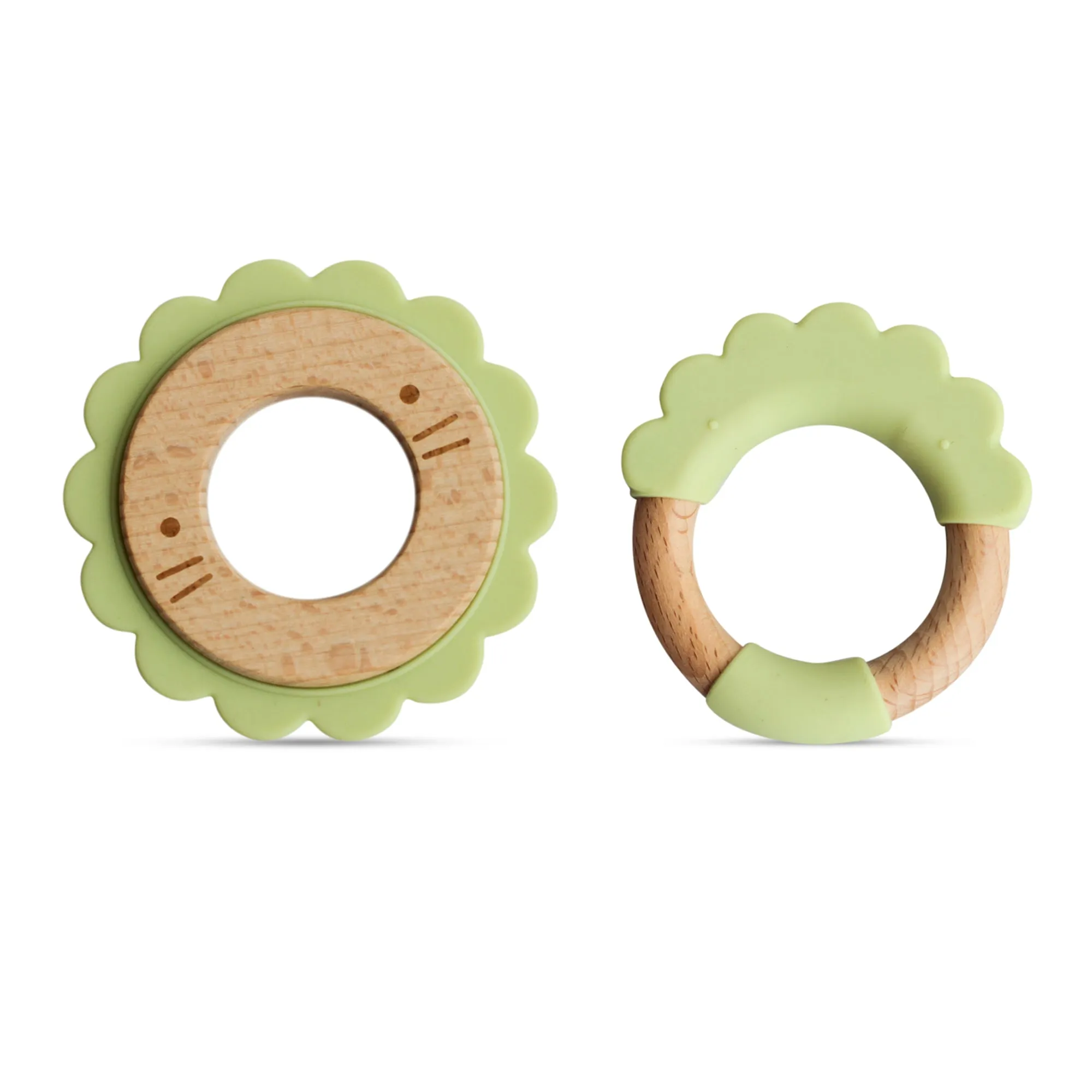 NEW! Silicone & Wood Teething Rings