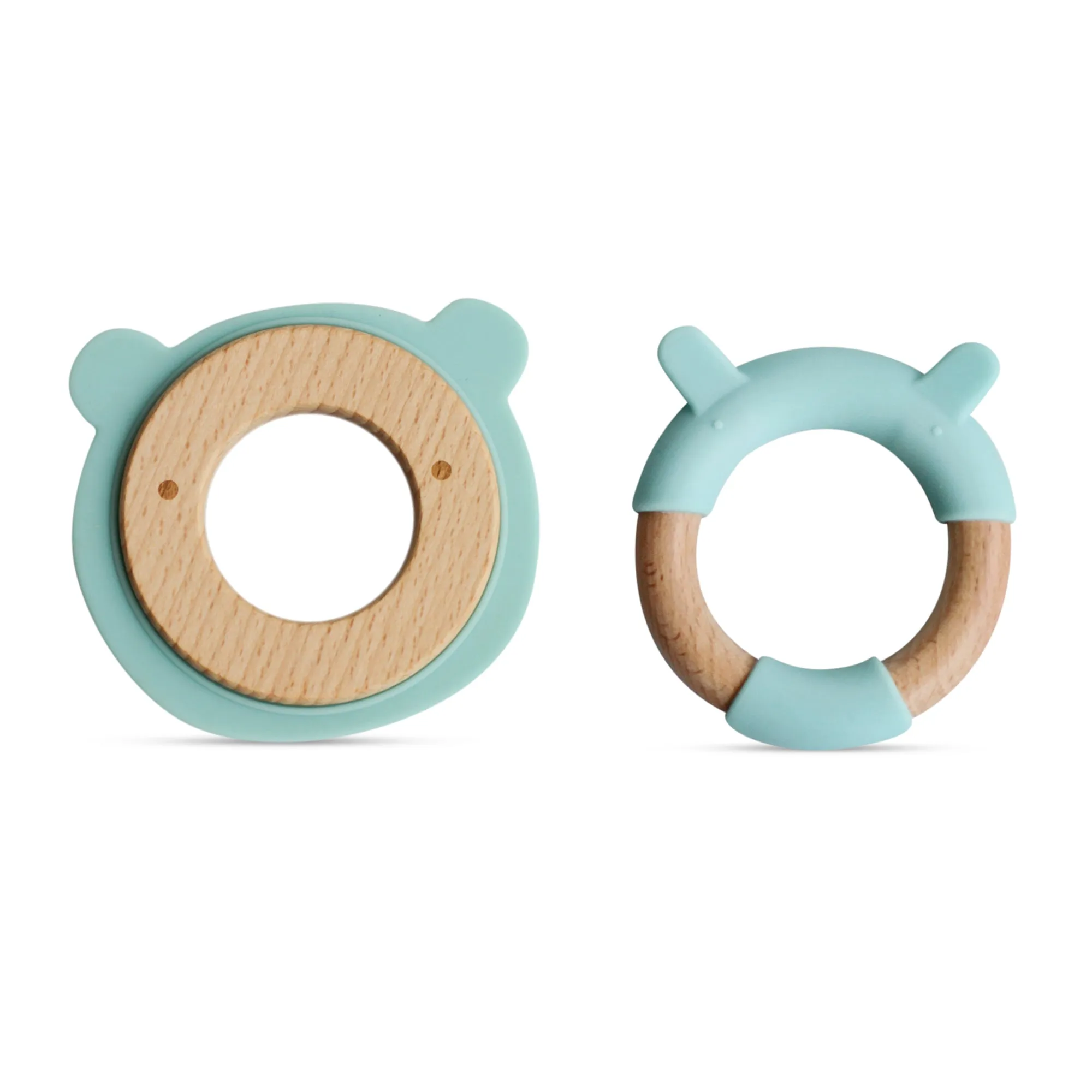 NEW! Silicone & Wood Teething Rings