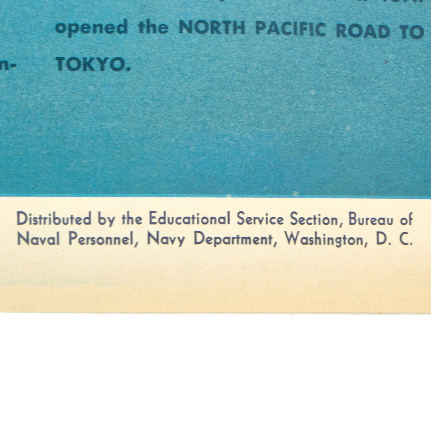 Original U.S. WWII Navy Education Services Map Posters of North Pacific and Southwest Pacific - NavWarMap Series - 2 Items