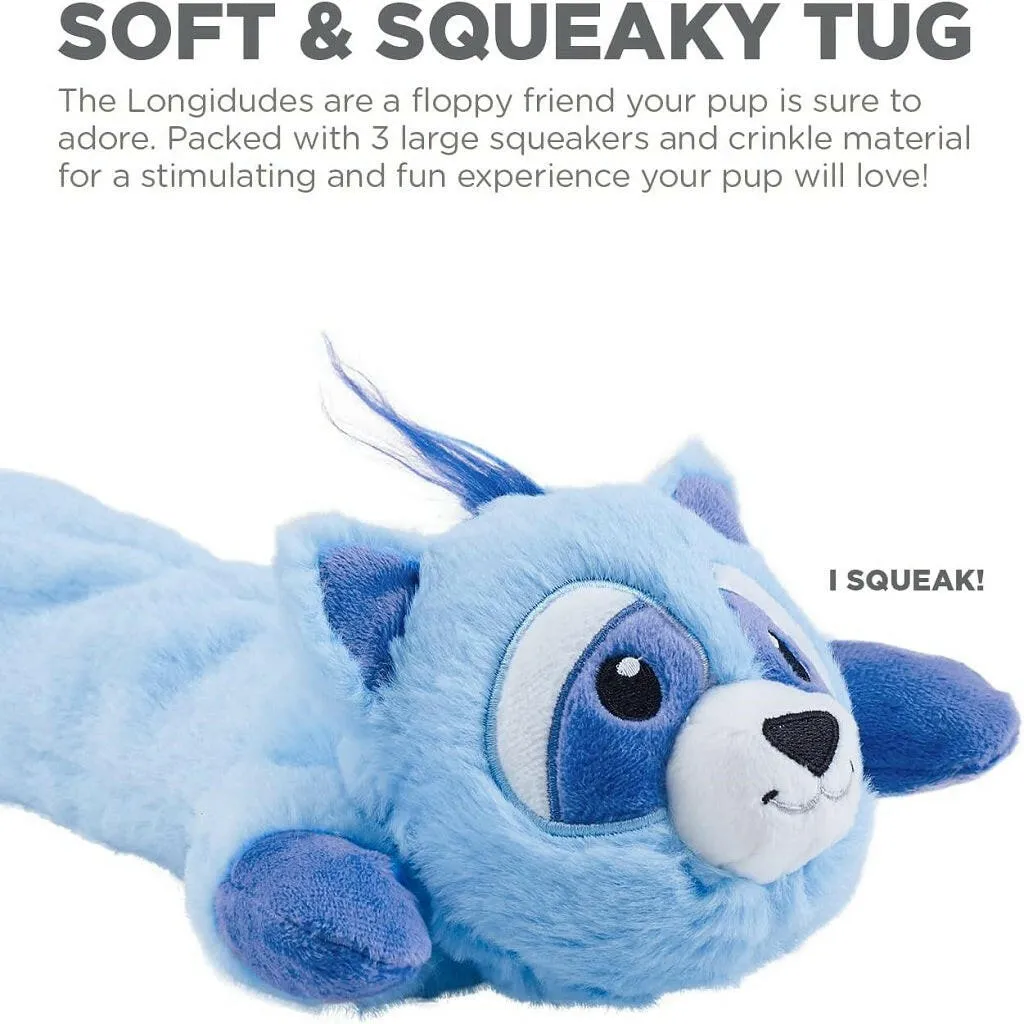 Outward Hound Longidudes Raccoon Plush & Squeaky Tug Toy For Dogs