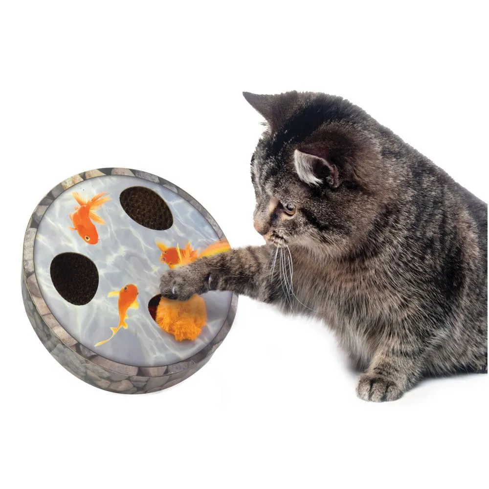 Petstages Hide & Seek Wobble Pond Catnip Blasted Interactive Cat Toy