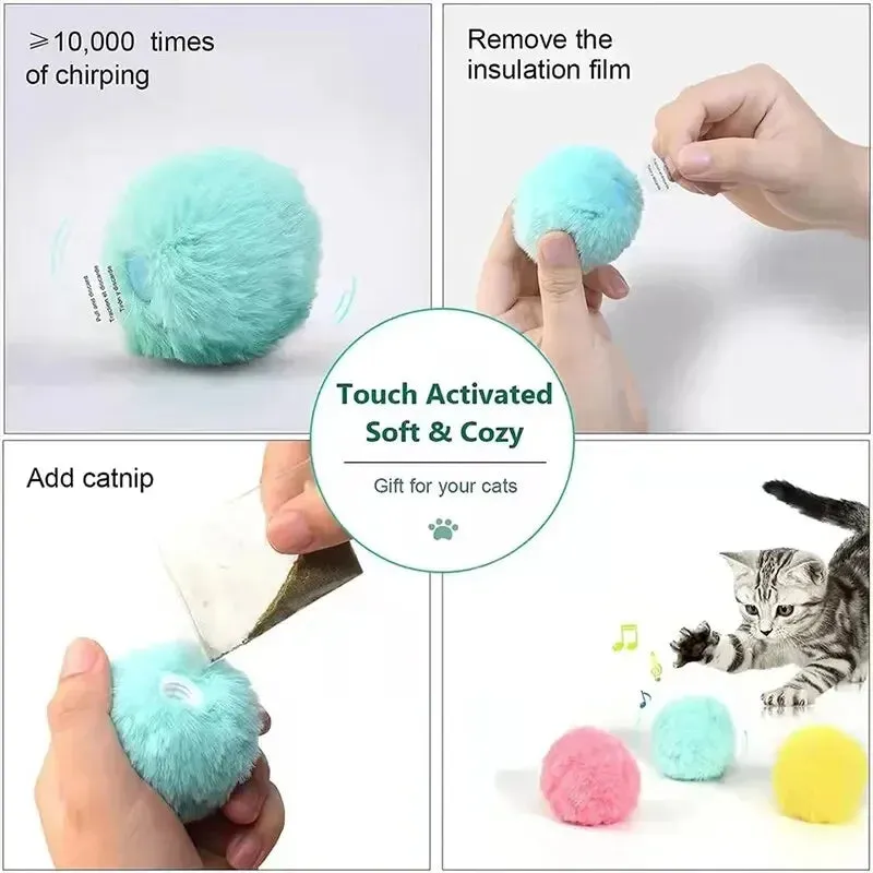 Plush Interactive Cat Toy Ball