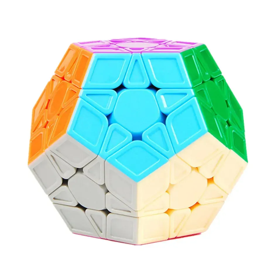 QIYI Professional Stickerless Megaminx Magic Cube - 12-Sided Speed Puzzle for Kids