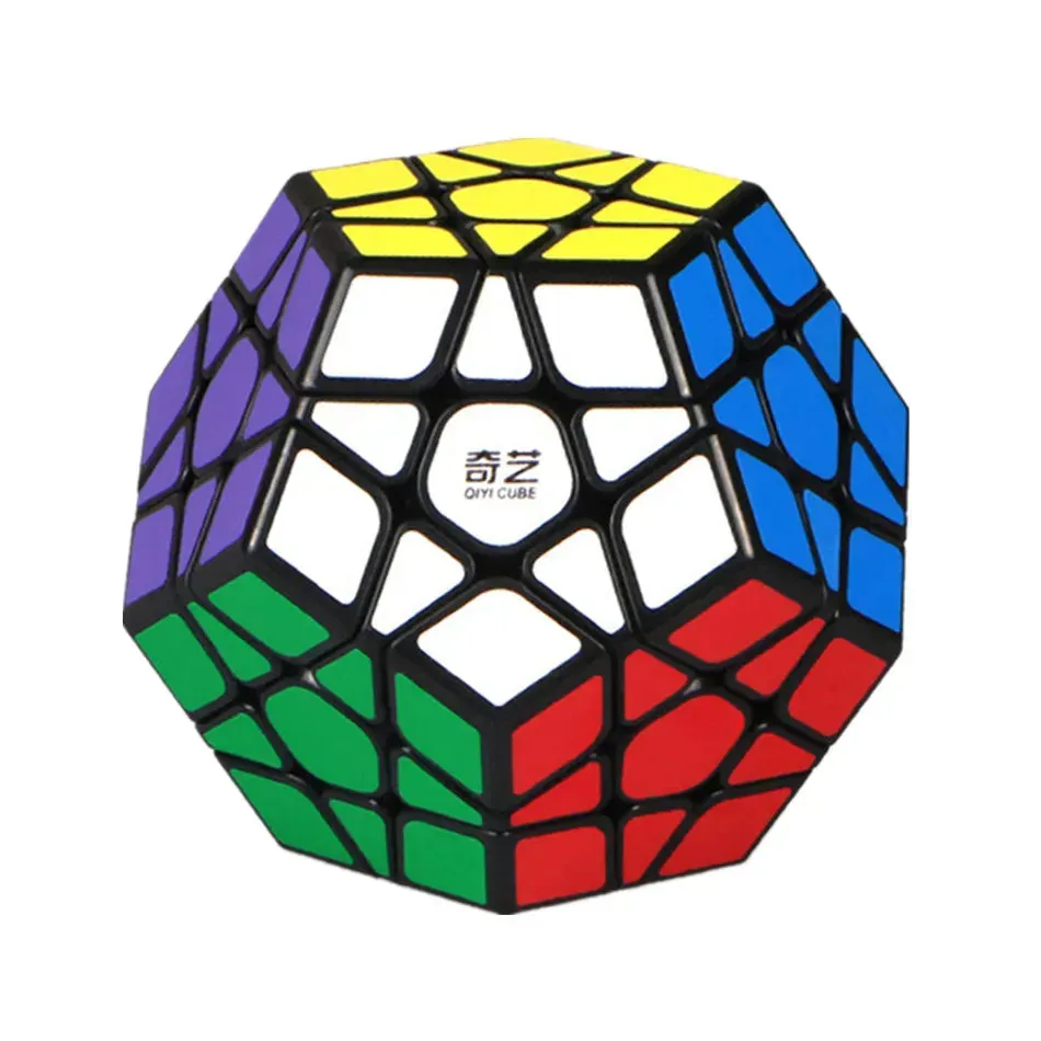 QIYI Professional Stickerless Megaminx Magic Cube - 12-Sided Speed Puzzle for Kids