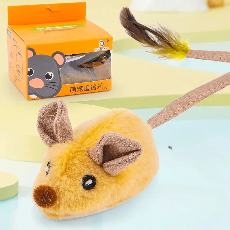 Simulated Little Mouse and Cat Self Entertainment Cat Teasing Tool