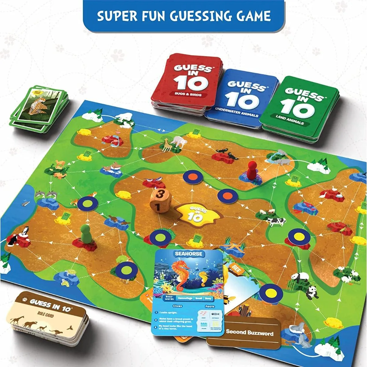 Skillmatics Board Game : Guess in 10 World of Animals - Super Fun Family Game for Ages 6 and Up