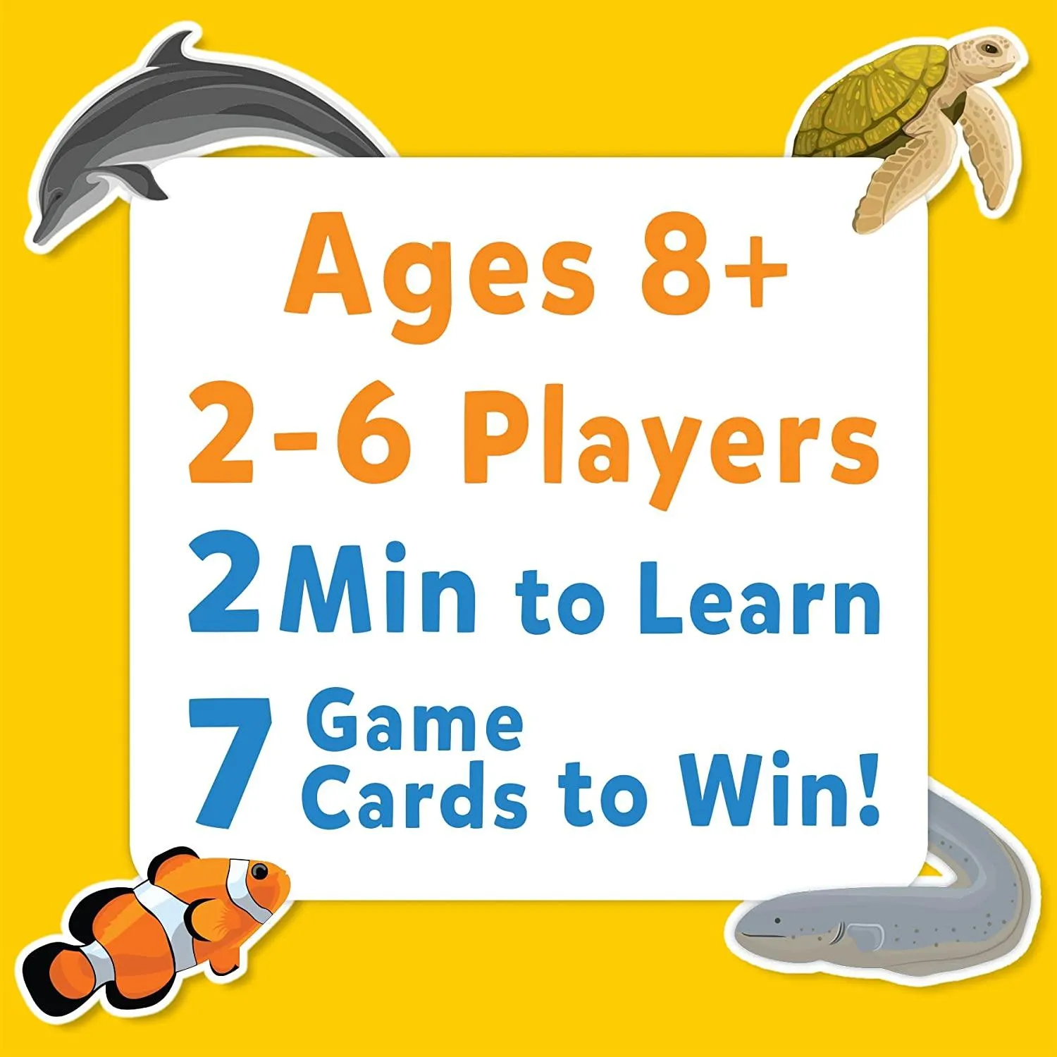 Skillmatics Guess in 10 Underwater Animals - Family Card Game for Ages 8 