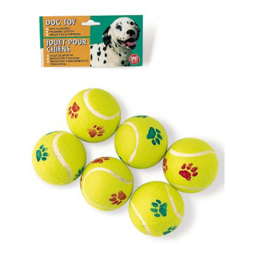 Spot Tennis Ball Dog Toy Assorted, 2.5" - 6-pack