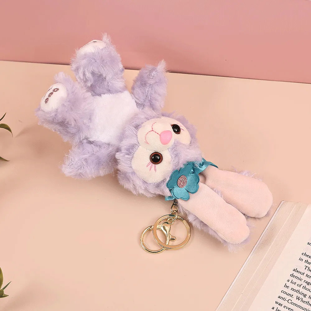 Sweet look bunny plush keychains.