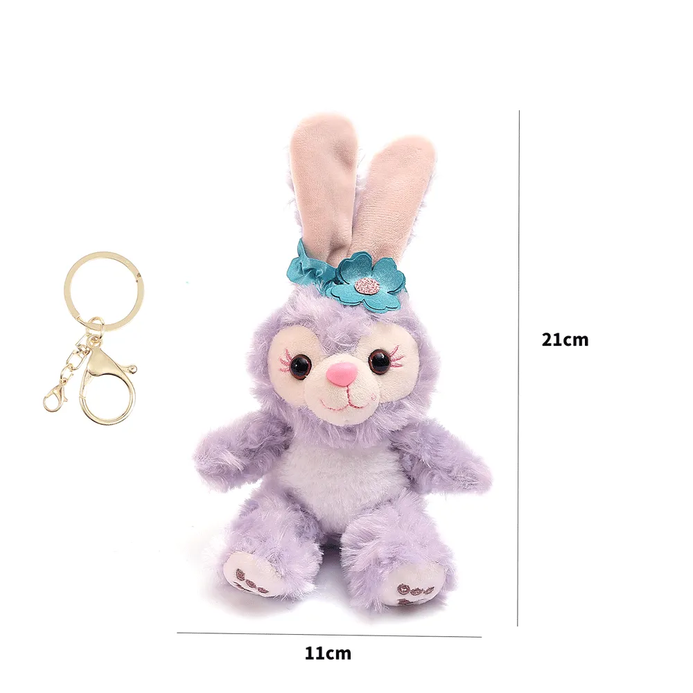 Sweet look bunny plush keychains.