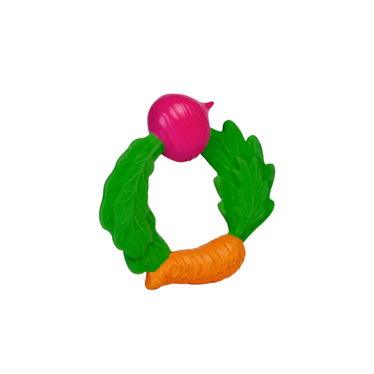 VEGGIE TEETHING RING & BATH TOY