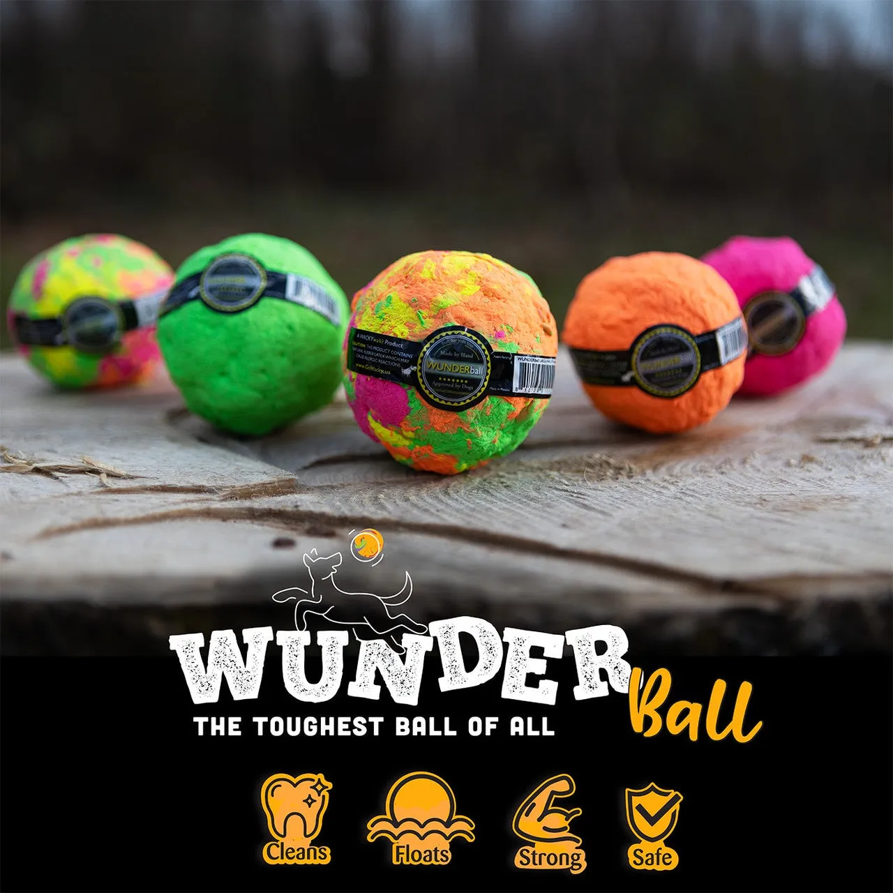 WACKYwalk'r WUNDERBALL Fetch Dog Toy