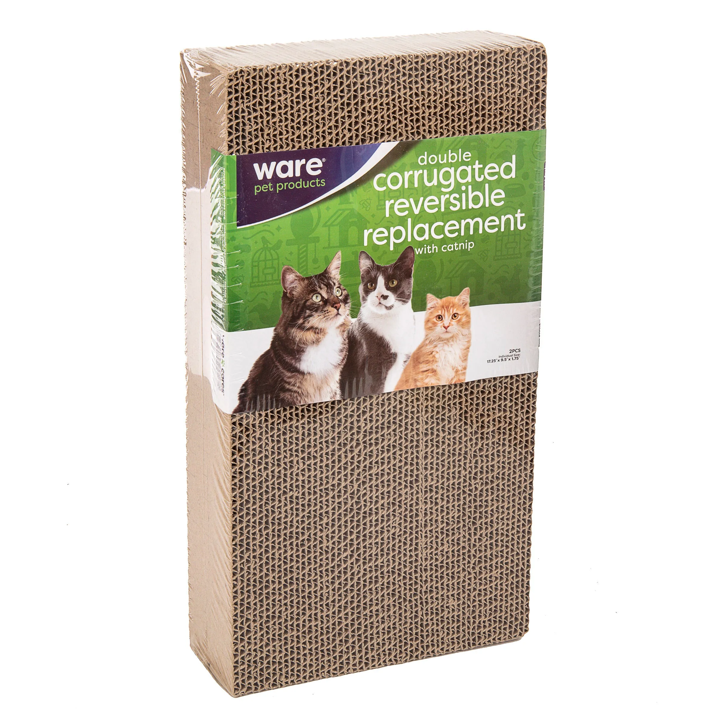 Ware Corrugated Reversible Replacement 2-Pack, Cat Scratcher