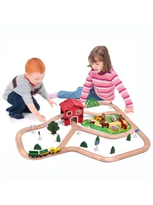 Wooden Farm & Tractor Play Set