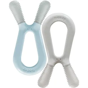 ZoLi BUNNY Teether (Pack of Two) - Mist Blue/Ash